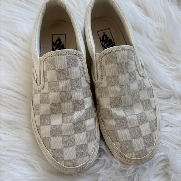 Vans Classic Checkered Slip-Ons Marshmallow size 9 - Picture 2 of 9